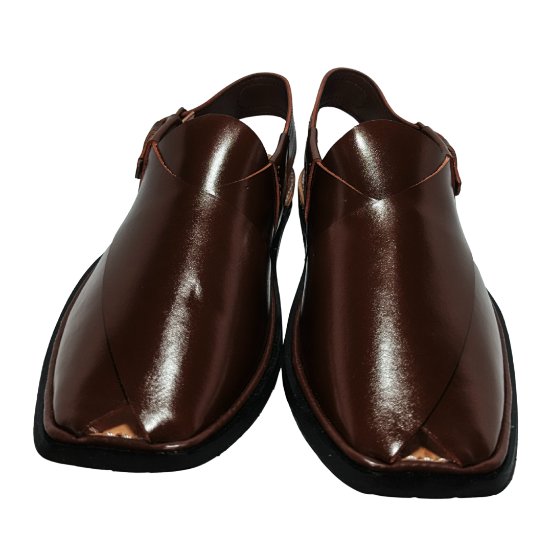 Leather Patava Charsadda Chappal Imperial Brown FA61-11