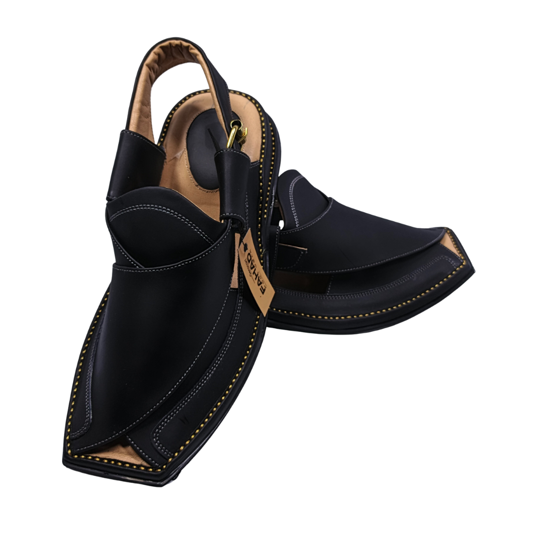 Zalmi Classic Chappal FA61-005-BLK