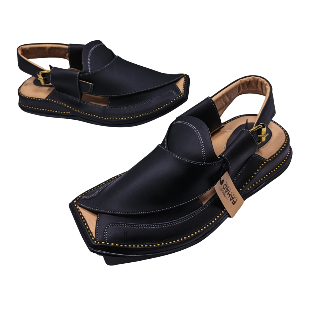 Zalmi Classic Chappal FA61-005-BLK