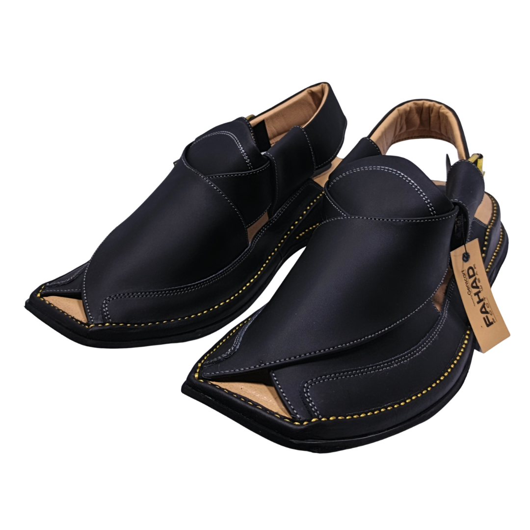 Zalmi Classic Chappal FA61-005-BLK