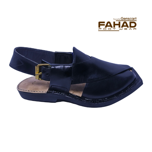 Norozi Chappal Single Sole FA61-010-BLK