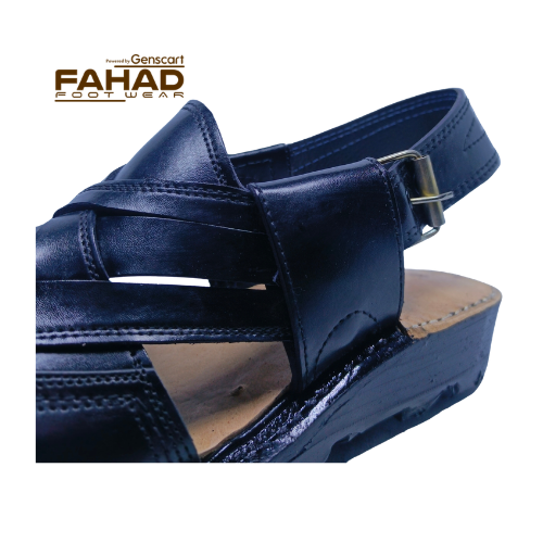 Norozi Chappal Double Sole FA61-009-BLK