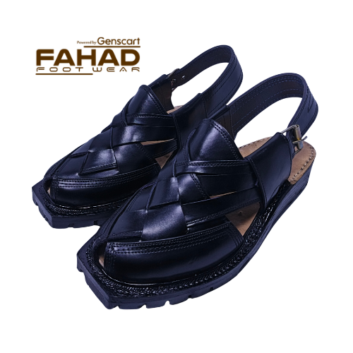 Norozi Chappal Double Sole FA61-009-BLK