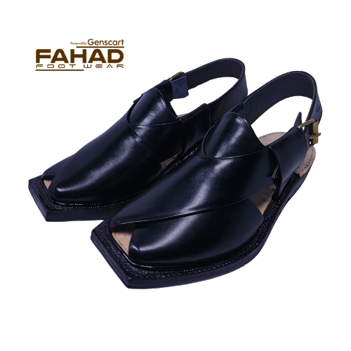 Norozi Chappal Single Sole FA61-010-BLK