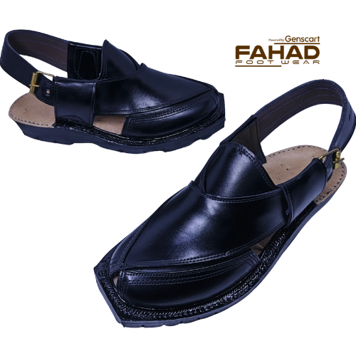 Norozi Chappal Double Sole FA61-011-BLK