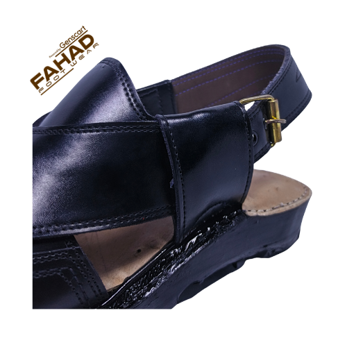Norozi Chappal Double Sole FA61-011-BLK